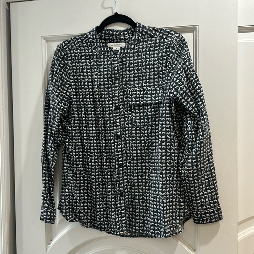 Casual Liz Claiborne button down top horses